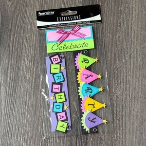 ❤️$3 Paperbilities Expressions 3 Dimensional Birthday Stickers